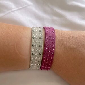 Like new. Swarovski crystal leather bracelet
